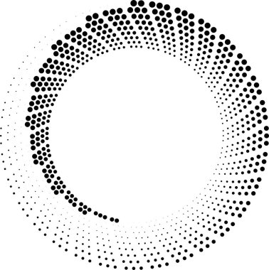 Soyut siyah yarım ton noktalar şekli.
