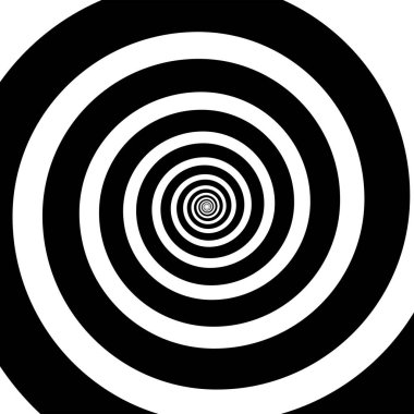 Soyut siyah psikodelik spiral form