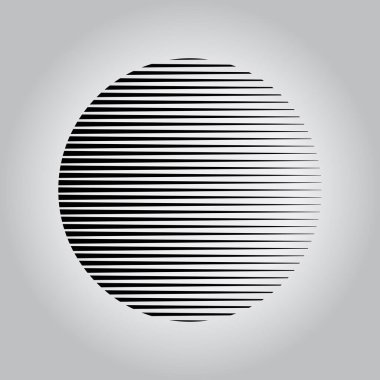 Soyut siyah üçgen çizgileri yuvarlak formda