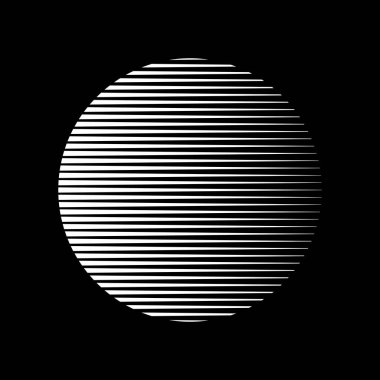 Soyut beyaz üçgen çizgileri yuvarlak formda