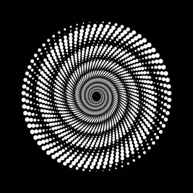 Girdap şeklinde beyaz daire şeklinde. Yarı ton noktalar