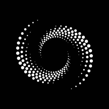  Girdap şeklinde beyaz yarım ton noktalar