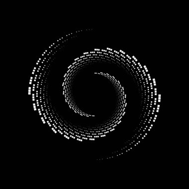 Beyaz yarım tonlu kareler spiral biçimdedir.