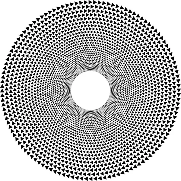 Soyut siyah üçgen şekilleri. Çember biçimi