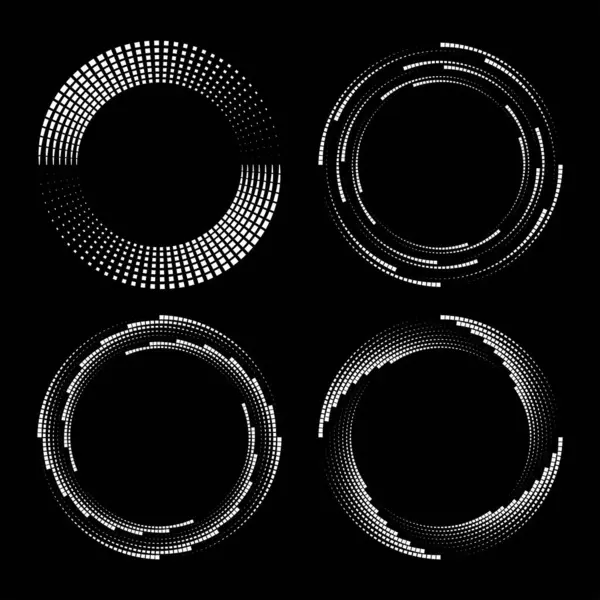 Çember şeklinde beyaz küçük kareler kümesi