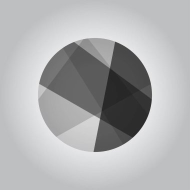 Çember biçiminde soyut siyah şeffaf şekiller