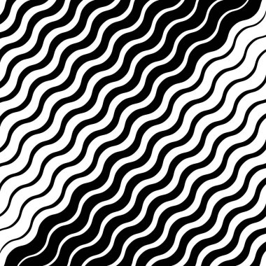 Beyaz arkaplanda soyut siyah dalgalı çizgiler