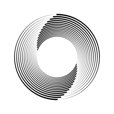  Çember şeklinde soyut kıvrımlı çizgiler. Geometrik sanat