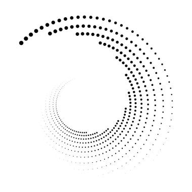  Sarmal formda soyut yarım tonlu noktalar