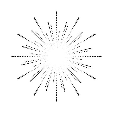 Soyut radyal hız noktalı çizgiler daire şeklinde. Patlama arkaplanı