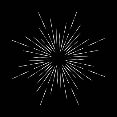 Soyut beyaz yarıçaplı hız çizgileri daire şeklinde. Patlama şekli