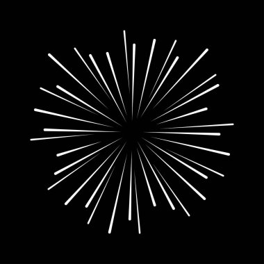  Soyut beyaz yarıçaplı hız çizgileri yuvarlak formda. Patlama şekli