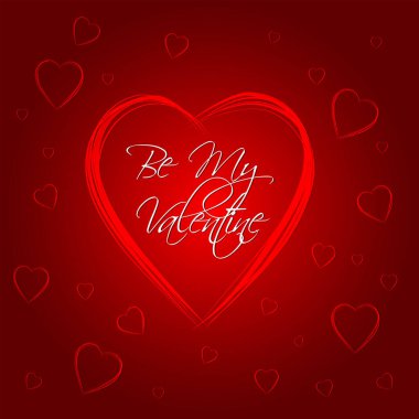 Benim Sevgililer kartı olması. Vektör çizim  