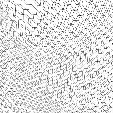 Beyaz arkaplanda siyah bozulmuş elementler