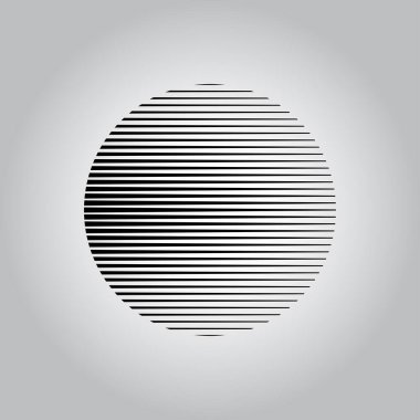 Siyah yatay üçgenler daire şeklinde çizgiler