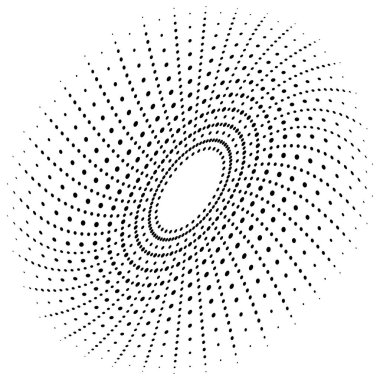 Ayrışmış yarım tonlu noktalar spiral formda