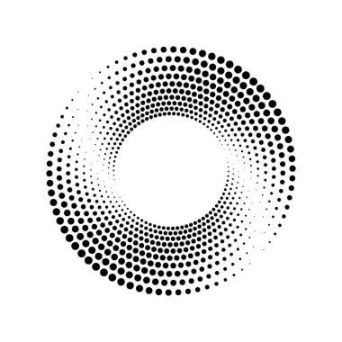 Yarı ton noktalar yuvarlak formda..