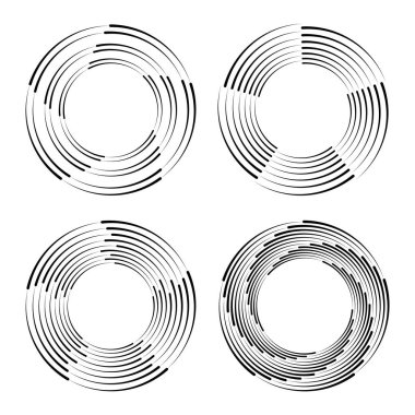  Radial eğimli hız çizgileri yuvarlak formlarda