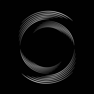 Sarmal formda radikal beyaz hız çizgileri