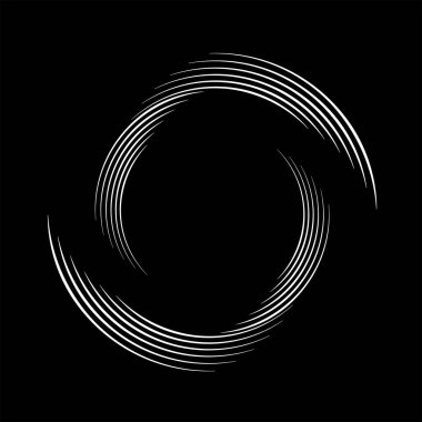  Daire biçiminde radikal beyaz vektör çizgileri