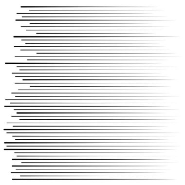  Rastgele genişlik siyah yatay hız çizgileri