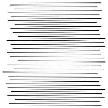  Rastgele genişlik siyah vektör yatay hız çizgileri