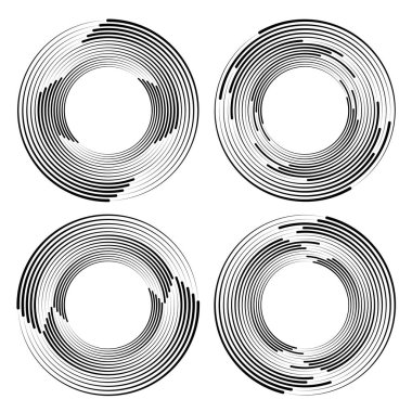 Çember biçiminde soyut hız çizgileri kümesi