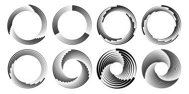 Sarmal biçimlerde siyah kıvrımlı çizgiler kümesi