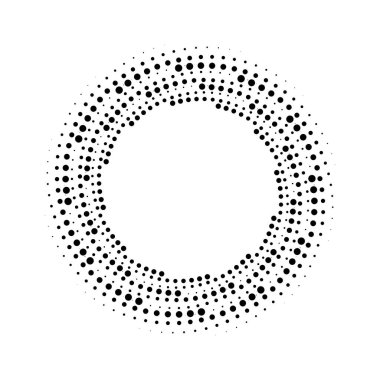  vektör yarım ton noktaları yuvarlak formda