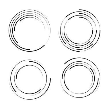 Çember biçiminde vektör çizgileri kümesi