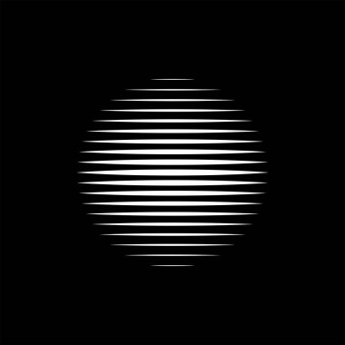 Çember biçiminde beyaz yatay vektör