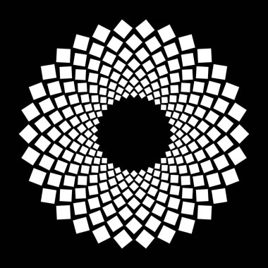 Daire şeklinde döndürülmüş beyaz dikdörtgen