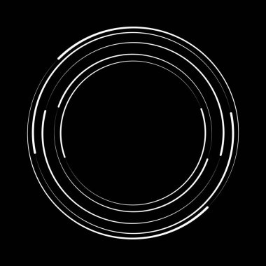 Yuvarlak biçimde beyaz hız çizgileri