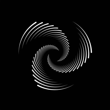  Sarmal formda beyaz hız çizgileri.