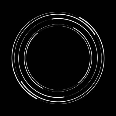  Çember biçiminde beyaz hız vektör çizgileri