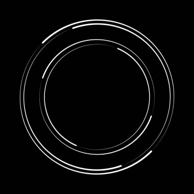 Yuvarlak formda beyaz hız vektör çizgileri