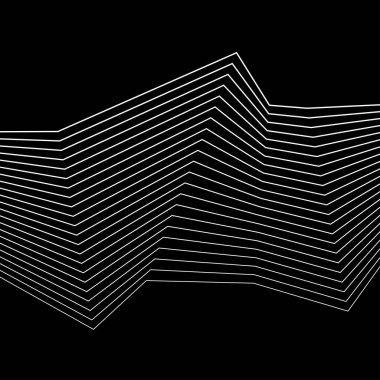  Siyah arka planda beyaz çizgiler. Tek renkli desen