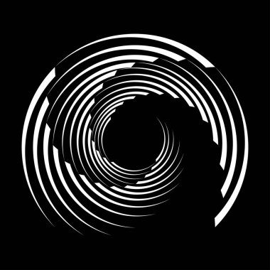  Beyaz üçgenler daire şeklinde çizgiler.