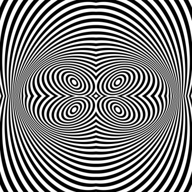 Siyah soyut dalgalı çizgiler, vektör illüstrasyon tasarımı