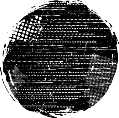 Beyaz noktalı siyah grunge damgası, vektör çizimi tasarımı