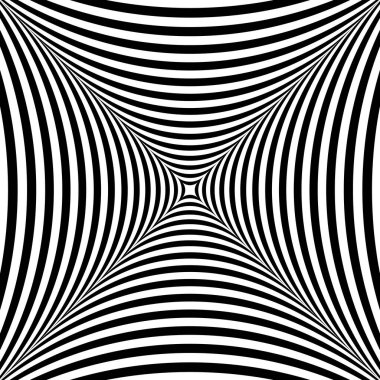 Siyah optik sanat şekli, vektör illüstrasyon tasarımı