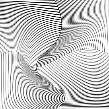 Siyah burkulmuş çizgiler, vektör çizimi tasarımı
