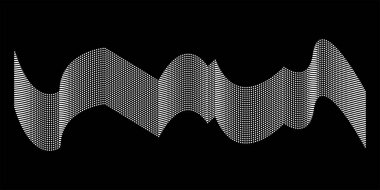 Dalgalı şekilli noktalı çizgiler, vektör illüstrasyon tasarımı