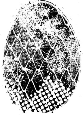 Beyaz arka planda Grunge Paskalya yumurtası 