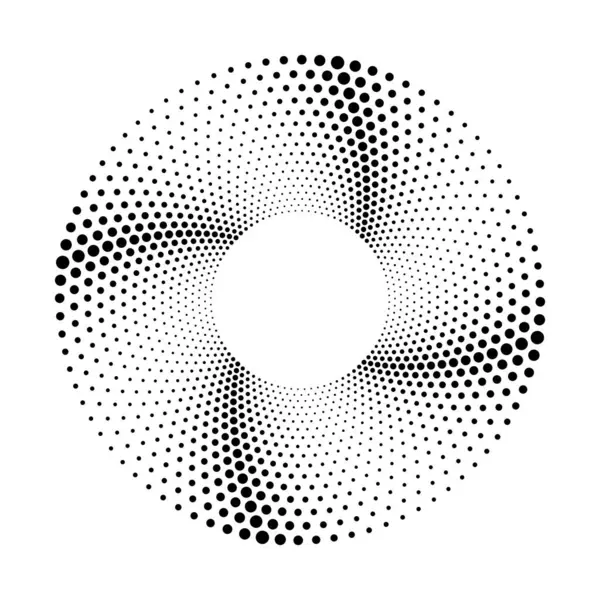Beyaz zemin üzerinde girdap şeklinde siyah yarım ton noktalar 