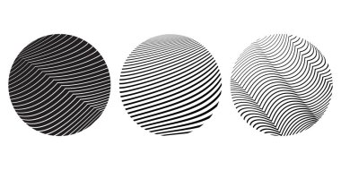 Beyaz arkaplanda izole edilmiş siyah vektör küreleri kümesi