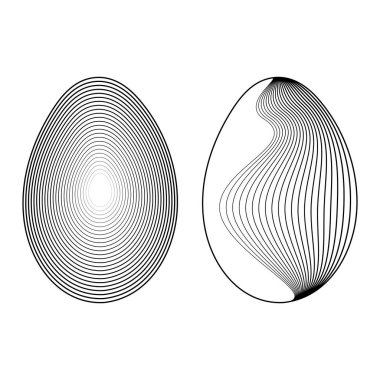Beyaz arka planda Paskalya yumurtası şekilleri 