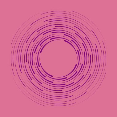 Pembe zemin üzerinde girdap şeklinde mor eşmerkezli hız çizgileri