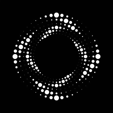 Siyah arkaplanda beyaz yarım ton noktalar ve çizgiler