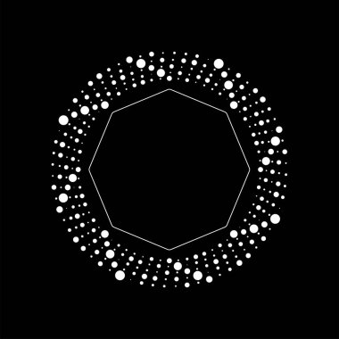 Siyah arkaplanda beyaz yarım ton noktalar